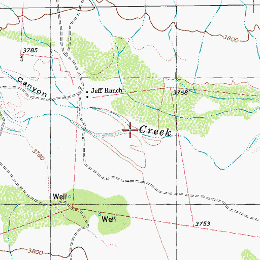 Topographic Map of Lochousen Canyon, TX