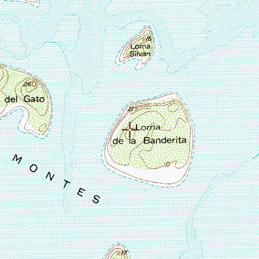 Topographic Map of Loma de la Blanderita, TX