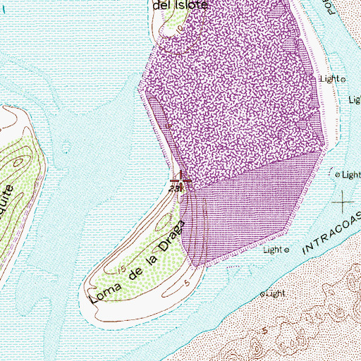 Topographic Map of Loma de la Draga, TX