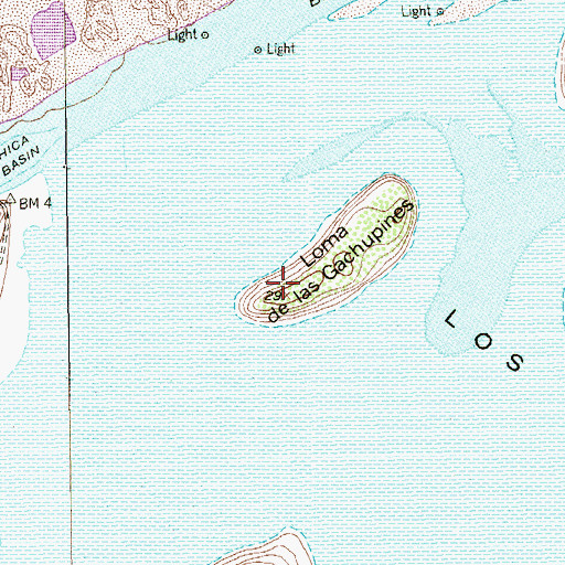 Topographic Map of Loma de las Gachupines, TX