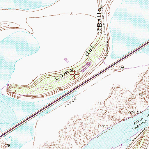 Topographic Map of Loma del Ballo, TX