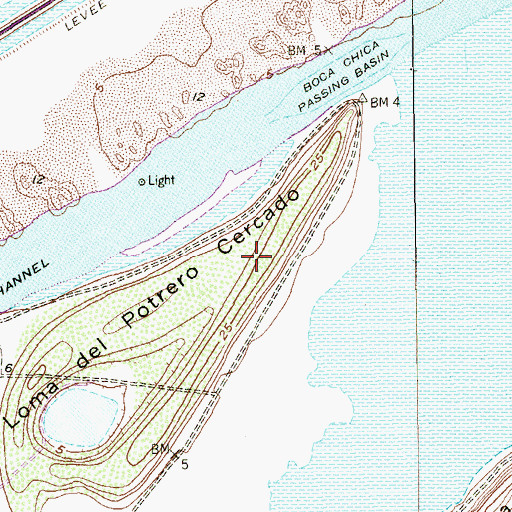 Topographic Map of Loma del Potrero Cercado, TX