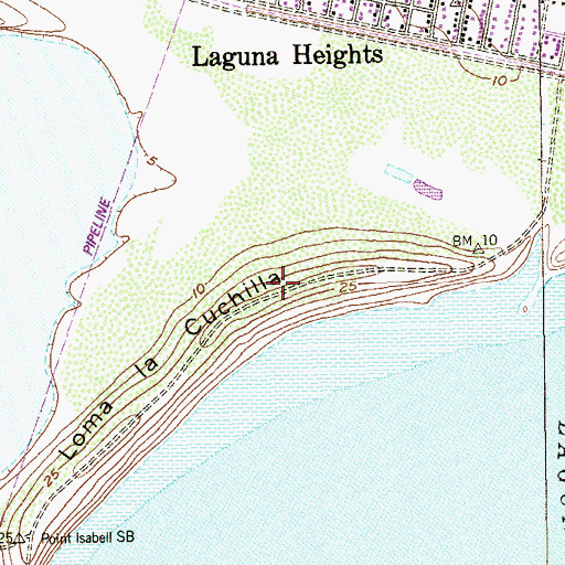 Topographic Map of Loma la Cuchilla, TX