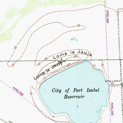Topographic Map of Loma la Jauja, TX