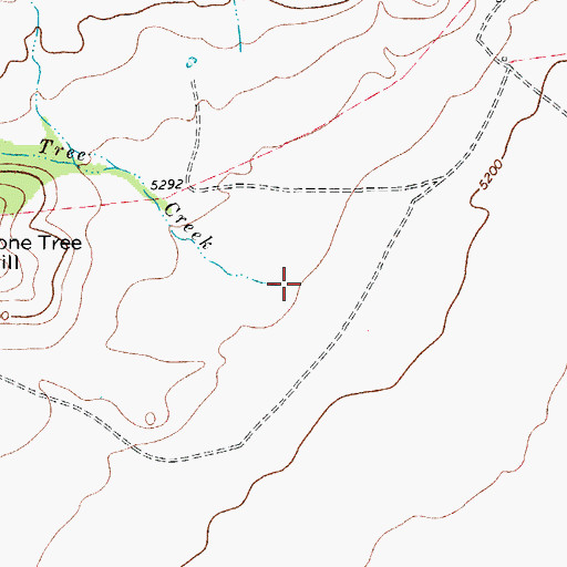 Topographic Map of Lone Tree Creek, TX