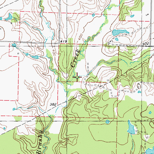 Topographic Map of Long Branch, TX