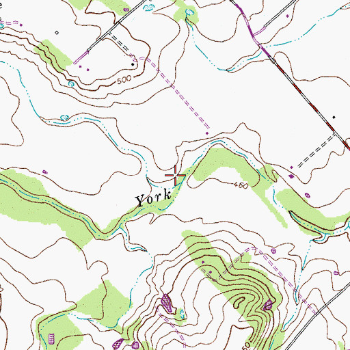 Topographic Map of Long Creek, TX