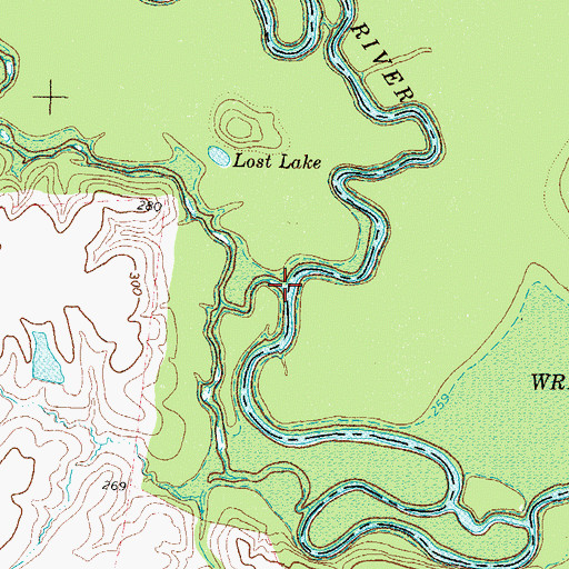 Topographic Map of Long Lake Slough, TX