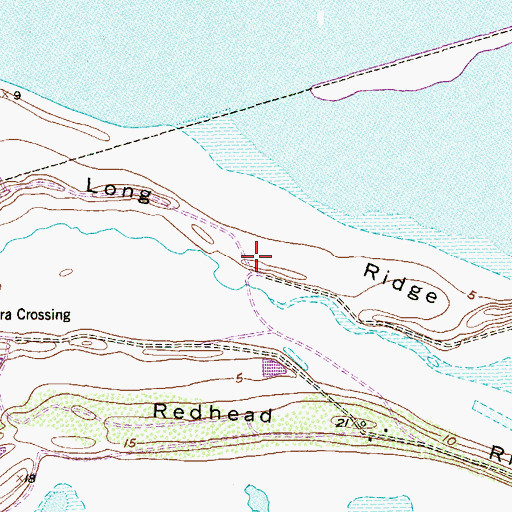 Topographic Map of Long Ridge, TX