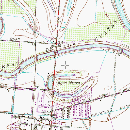 Topographic Map of Los Fresnos High School, TX