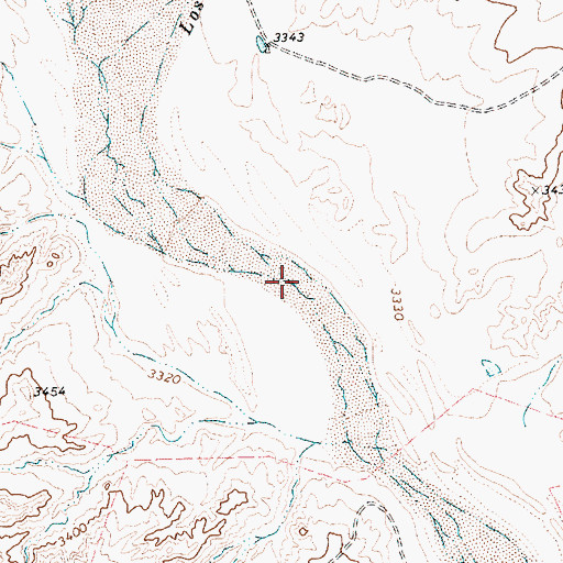Topographic Map of Los Redos Creek, TX