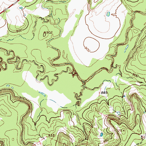 Topographic Map of Lost Creek, TX
