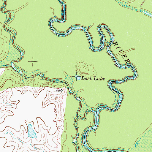 Topographic Map of Lost Lake, TX