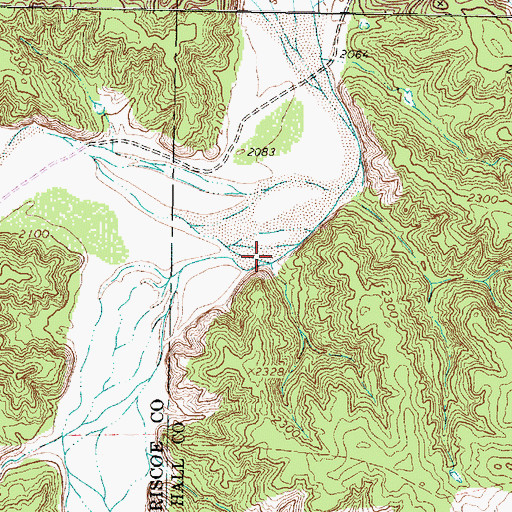 Topographic Map of Lost Mule Creek, TX