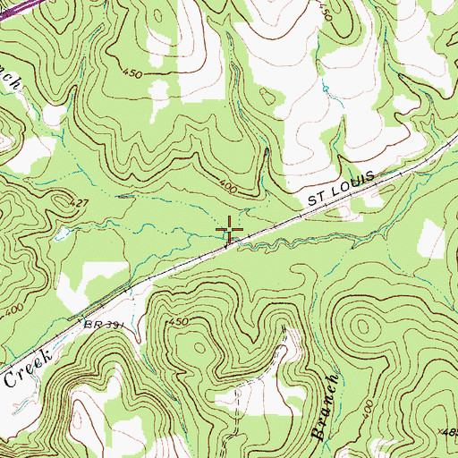 Topographic Map of Loves Branch, TX