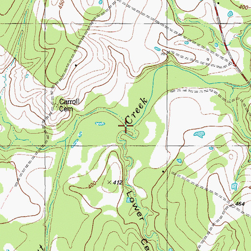 Topographic Map of Lower Cedar Hollow, TX