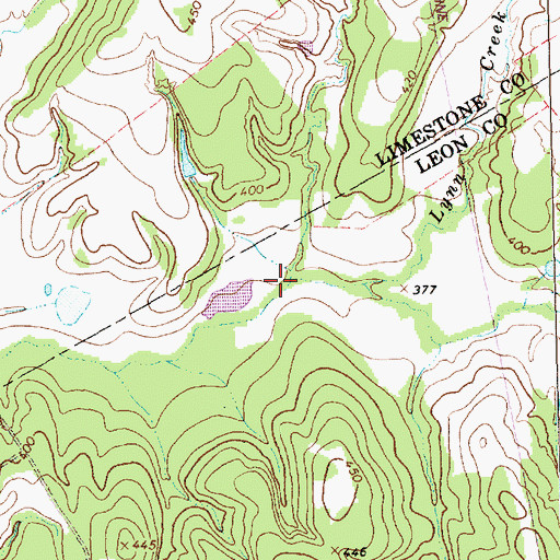 Topographic Map of Lynn Creek, TX