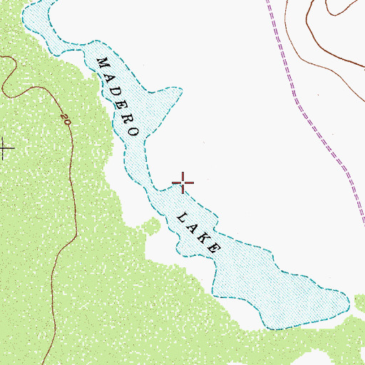 Topographic Map of Madero Lake, TX