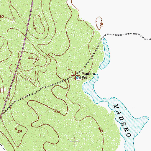 Topographic Map of Madero Well, TX