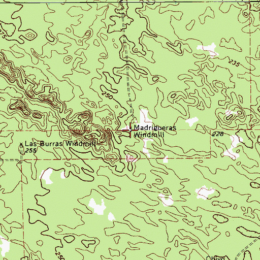 Topographic Map of Madrigueras Windmill, TX