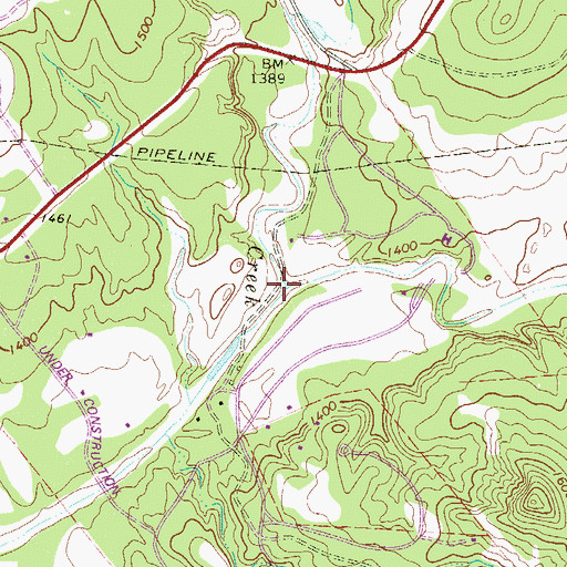 Topographic Map of Madrona Creek, TX