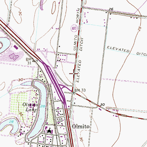 Topographic Map of Main Supply Canal, TX