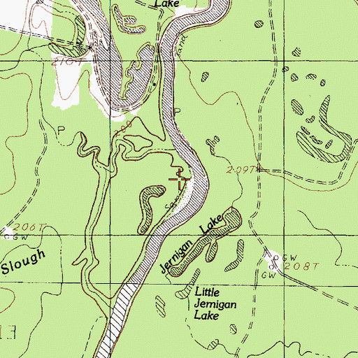 Topographic Map of Martin Creek, TX