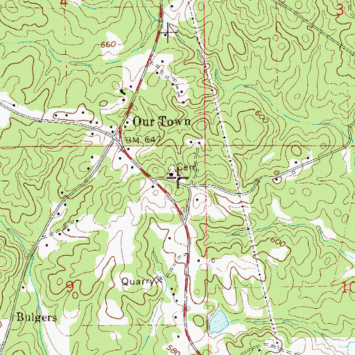 Topographic Map of Mount Zion Church, AL