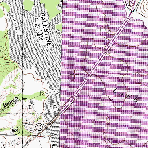 Topographic Map of Martin Spring Branch, TX