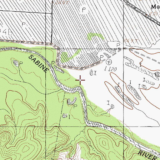 Topographic Map of Mason Creek, TX