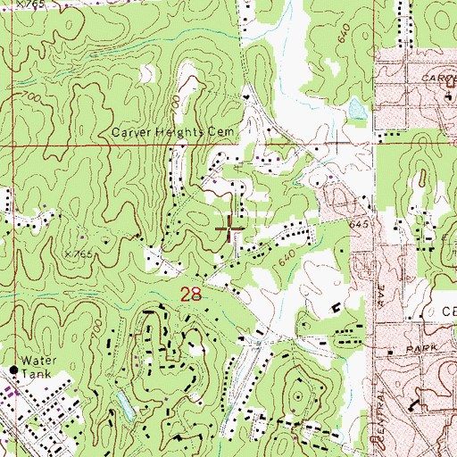 Topographic Map of New Bethel Baptist Church, AL