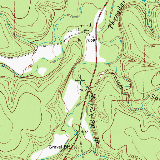 Topographic Map of Maverick Spring Branch, TX