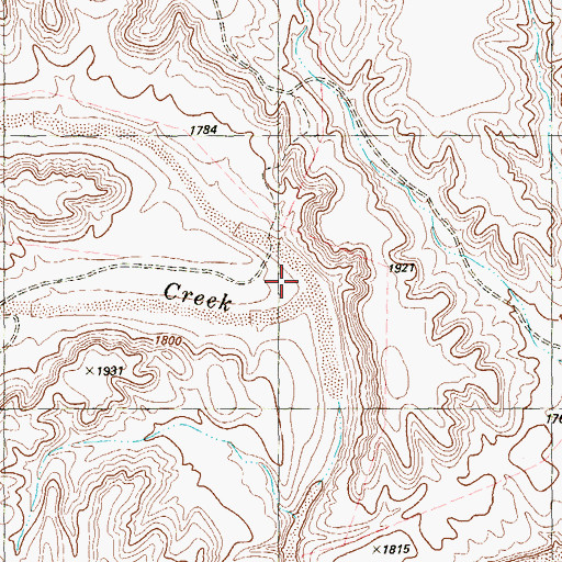Topographic Map of Maxon Creek, TX