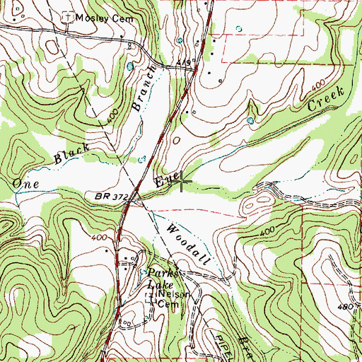 Topographic Map of McCann Creek, TX