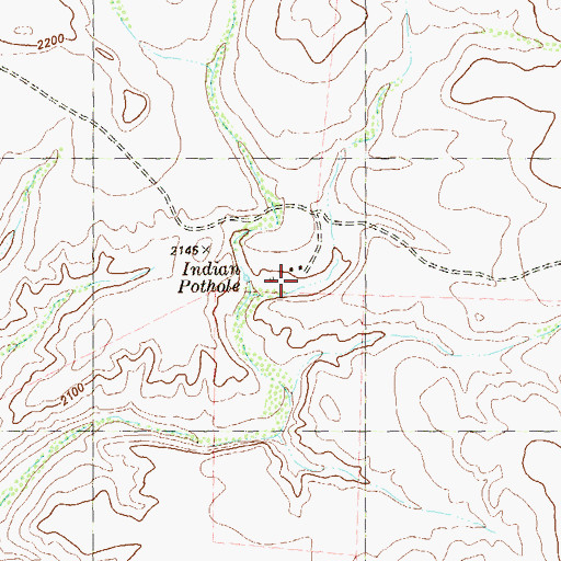 Topographic Map of McClain Ranch, TX