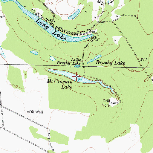 Topographic Map of McCrakin Lake, TX
