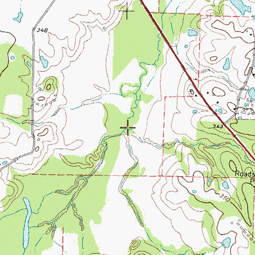 Topographic Map of McCullough Creek, TX