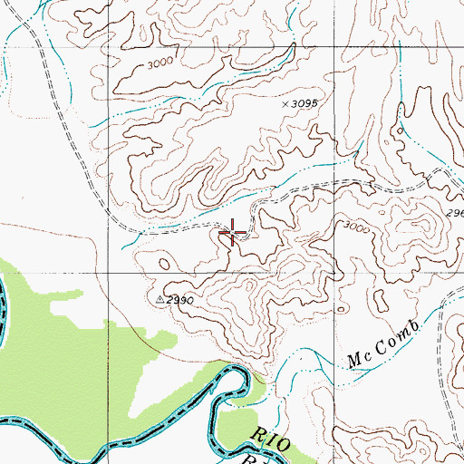 Topographic Map of McCuthen Ranch, TX