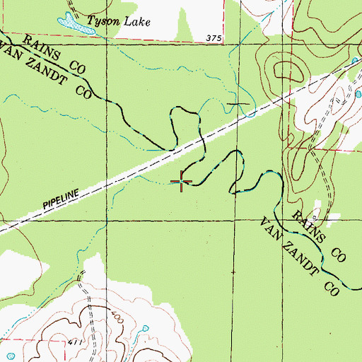 Topographic Map of McEnturff Creek, TX