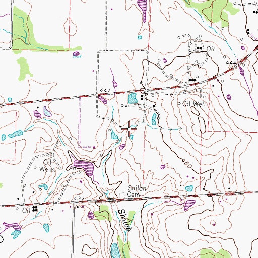 Topographic Map of Merigale-Paul Oil Field, TX