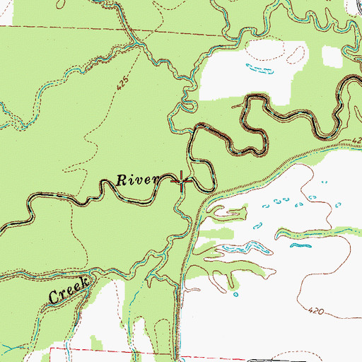 Topographic Map of Merrit Creek, TX