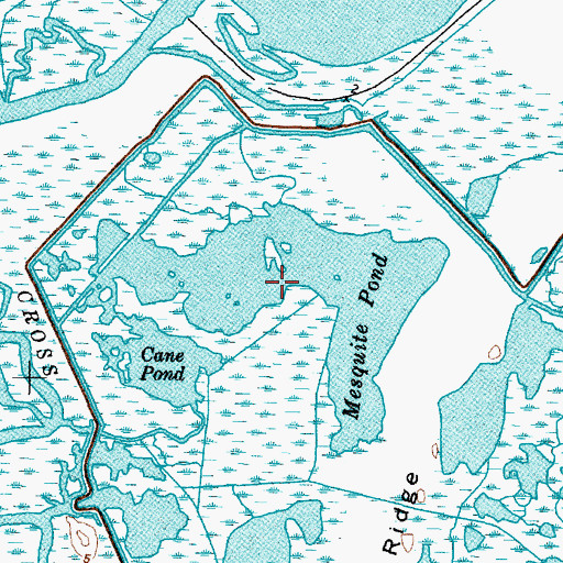 Topographic Map of Mesquite Pond, TX