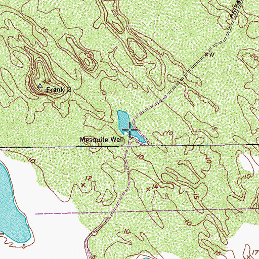 Topographic Map of Mesquite Well, TX