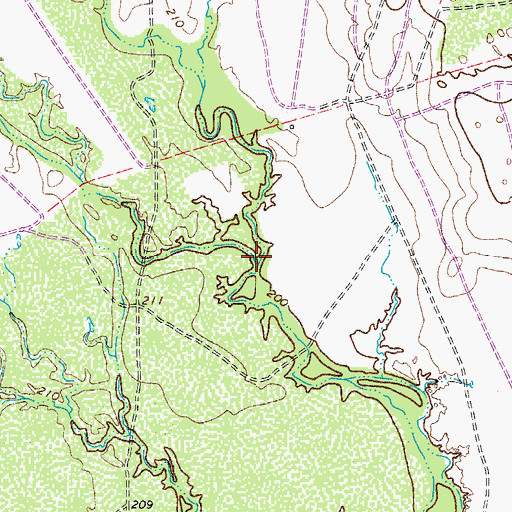 Topographic Map of Metate Creek, TX