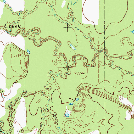 Topographic Map of Meyers Branch, TX