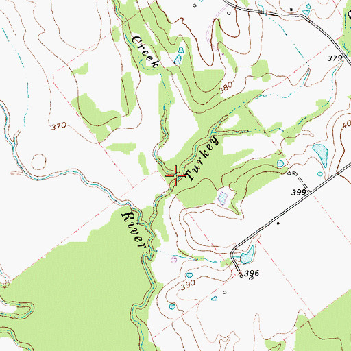 Topographic Map of Middle Creek, TX