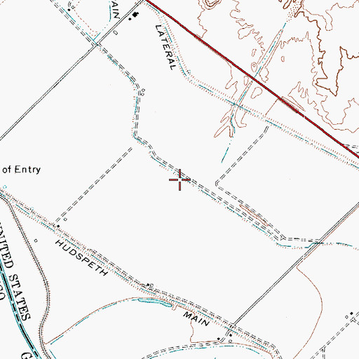 Topographic Map of Middle Drain, TX