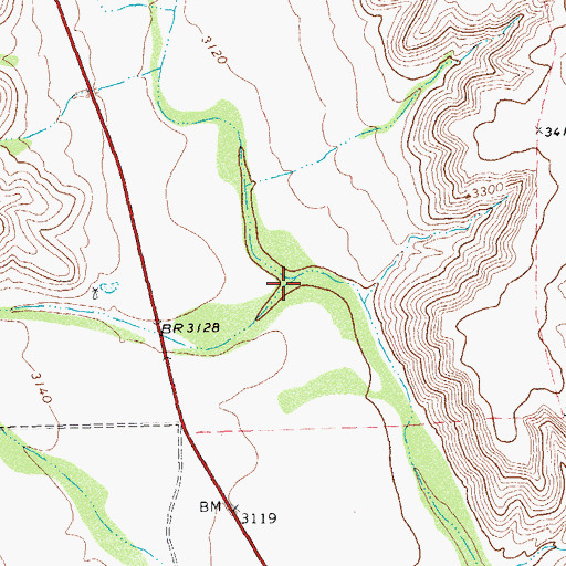 Topographic Map of Cliett Draw, TX