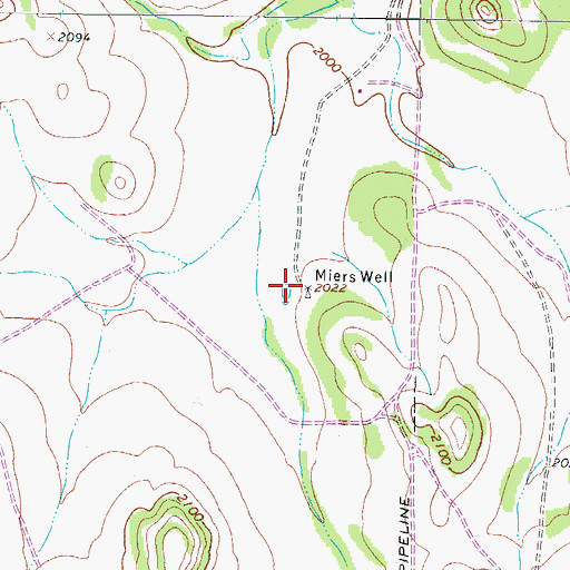Topographic Map of Miers Well, TX