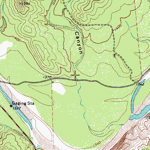 Topographic Map of Miguel Canyon, TX